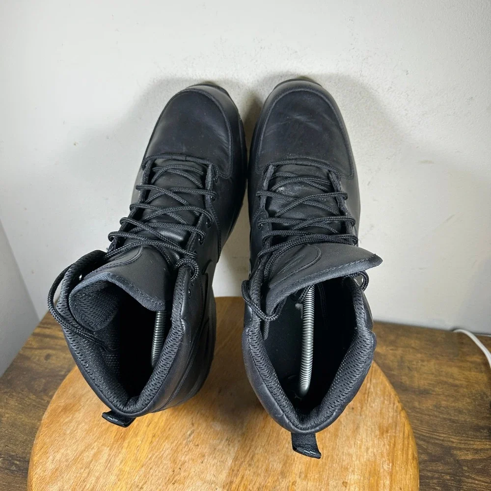 Nike Manoa Black Leather Mid Top Winter Boots Mens Size 14 454350-003